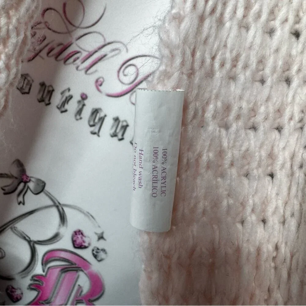 Scarf sparkly Cozy baby pink Knit Scarf with Pom Poms glitter pink crochet 🧶